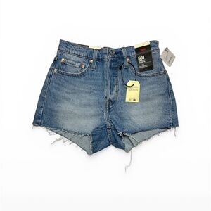 SOLD Levi's 501 Women's Blue Denim Shorts Size 27 NWT